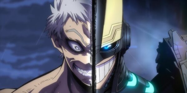 All Might berdiri di reruntuhan kota dalam poster anime movie 2025