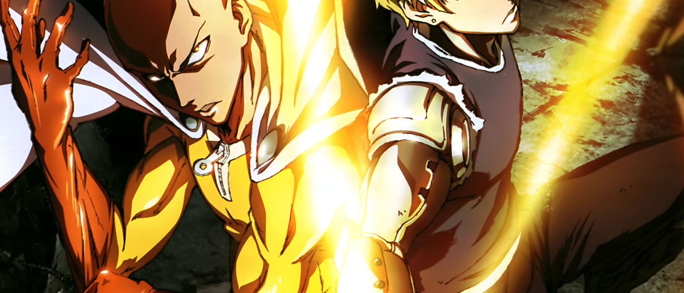 Saitama berdiri santai di atas reruntuhan markas monster dalam One Punch Man Season 3 2025