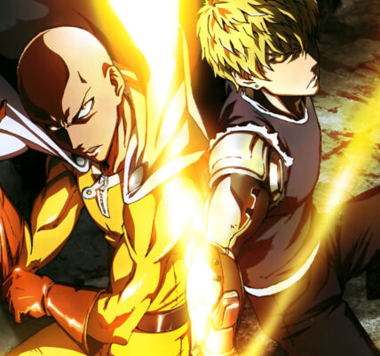 Saitama berdiri santai di atas reruntuhan markas monster dalam One Punch Man Season 3 2025