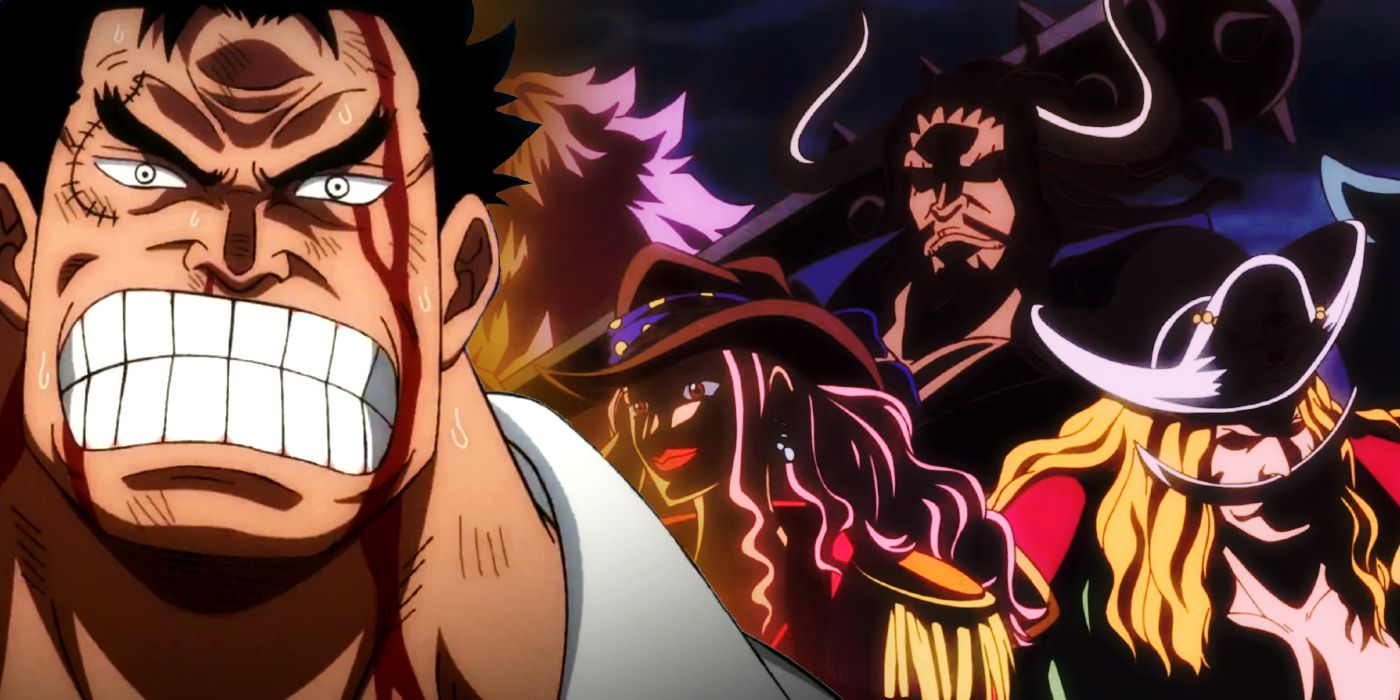 Garp dan Roger berdiri berdampingan melawan Rocks D. Xebec di tengah kehancuran God Valley