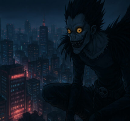 Ryuk mengintai kota futuristik dalam Death Note 2025