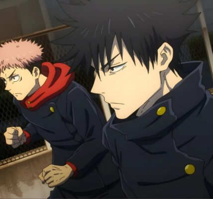 Yuta Okkotsu dan Kinji Hakari berdiri di arena Culling Game — Jujutsu Kaisen 2025