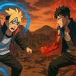 Ilustrasi pertarungan Boruto vs Kawaki di Two Blue Vortex 2025