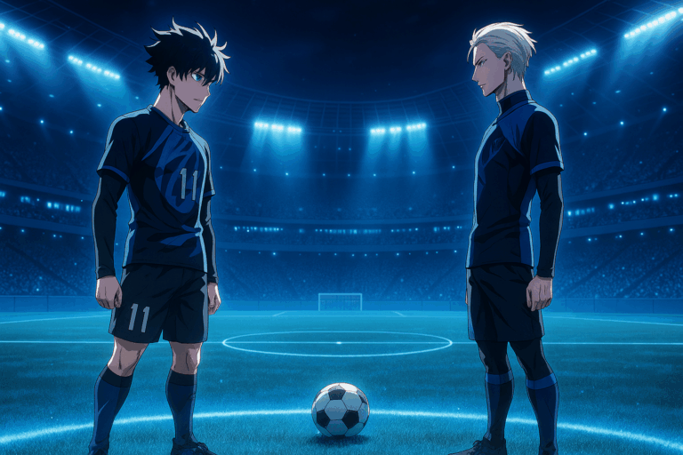 Duel Isagi Yoichi dan Kaiser di stadion futuristik Blue Lock Neo Era 2025