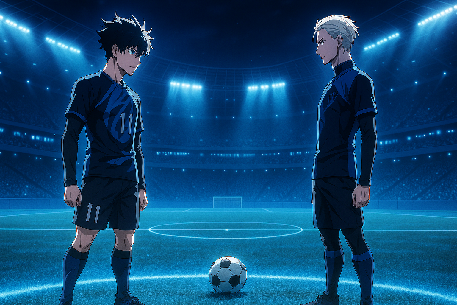 Duel Isagi Yoichi dan Kaiser di stadion futuristik Blue Lock Neo Era 2025